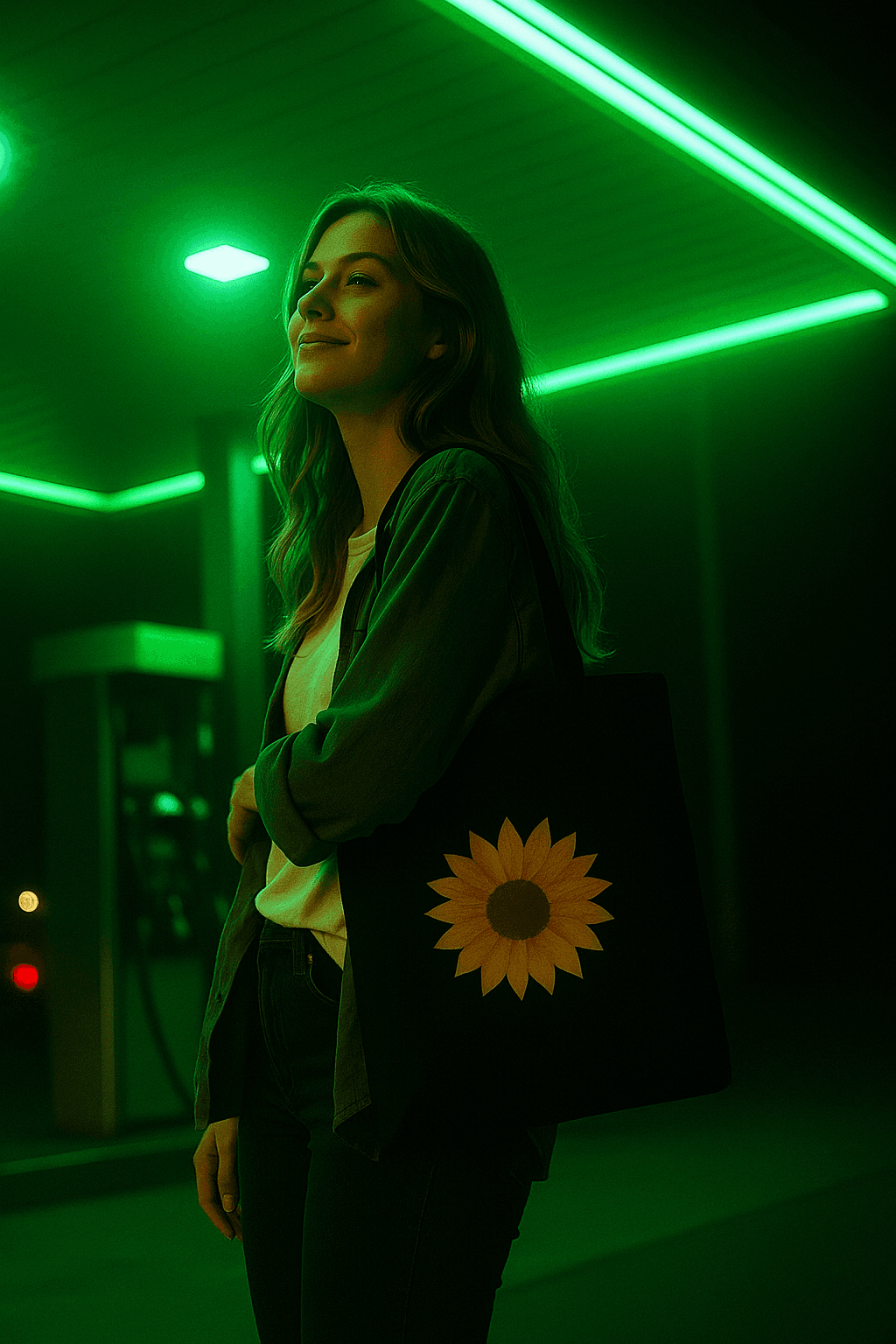 Black Sunflower Tote